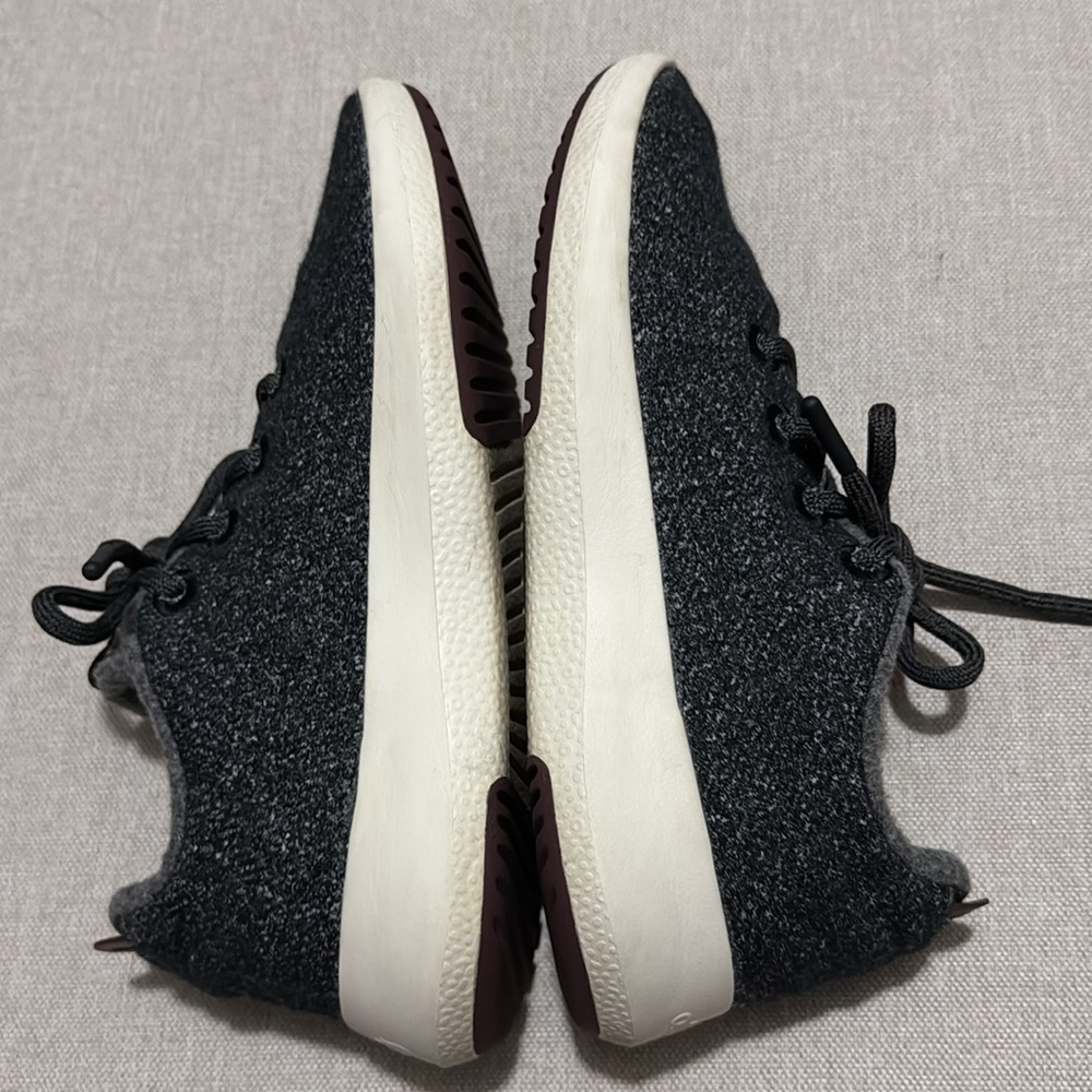 Wmns Allbirds Wool Runner Mizzle-Sz 9-Salt n Pepper Color-White Soles - Picture 10 of 15